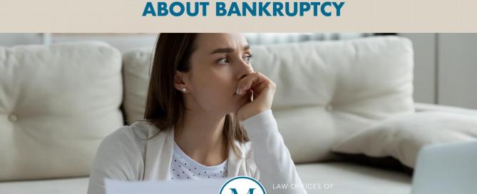 woman thinking about bankruptcy