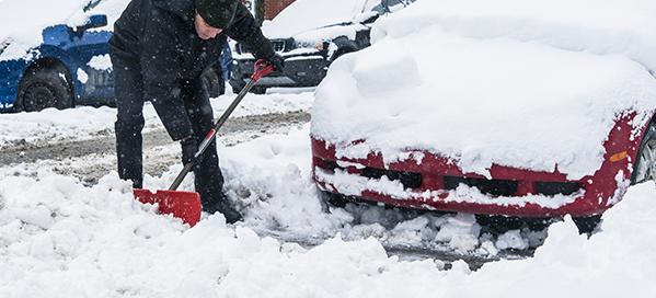 shoveling snow