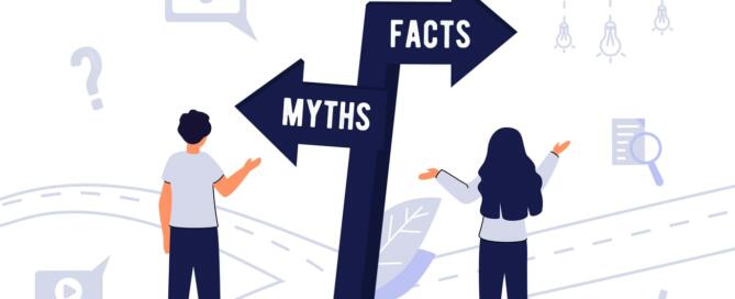 woman and man wondering what is a fact and what is a myth.